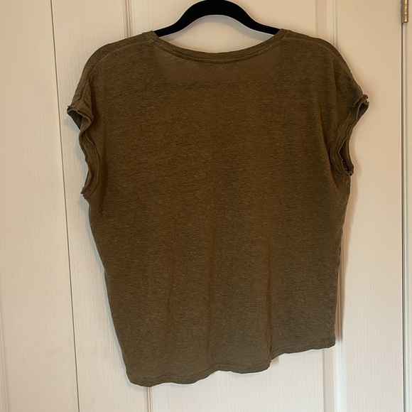 Frame organic linen easy scoop neck tee - Picture 9 of 11